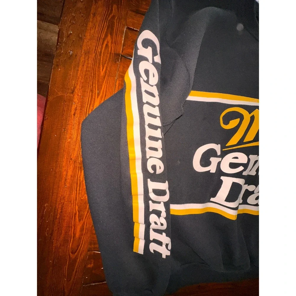 Vintage Miller Genuine Draft Rusty Wallace NASCAR Racing Sweatshirt Black